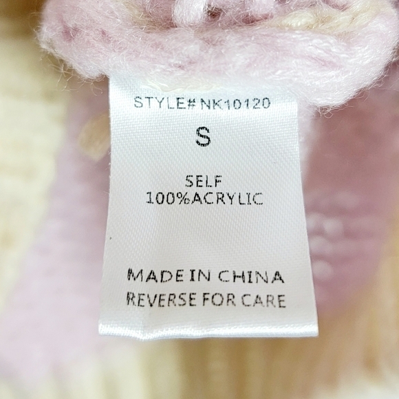 Anthropologie Lumiere Oversized Crew Neck Open Knit Women's Sweater Size S - Picture 4 of 5